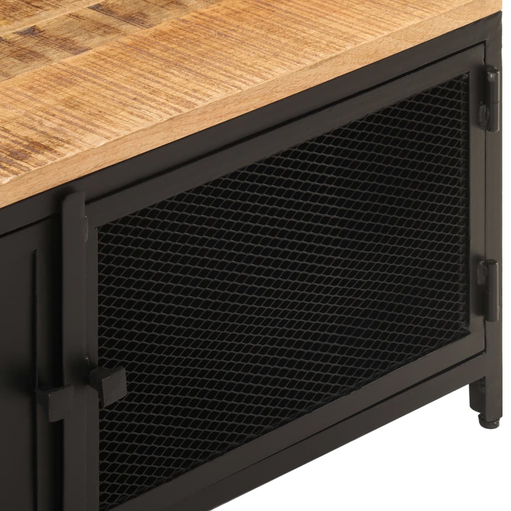 Table basse 90x50x37 cm Bois de manguier massif brut