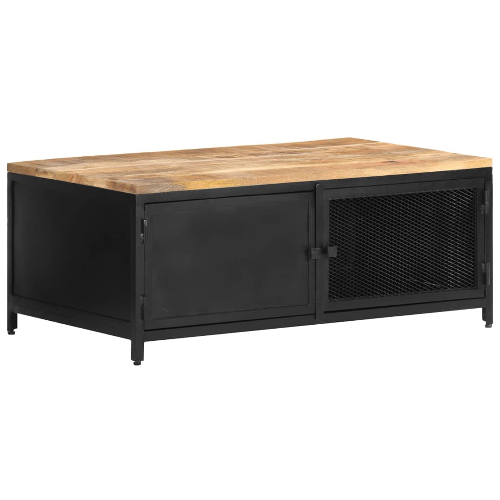 Table basse 90x50x37 cm Bois de manguier massif brut
