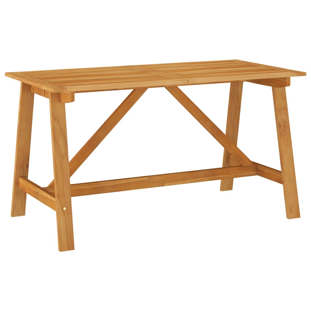 Table à manger de jardin 140x70x73,5 cm en bois d'acacia massif