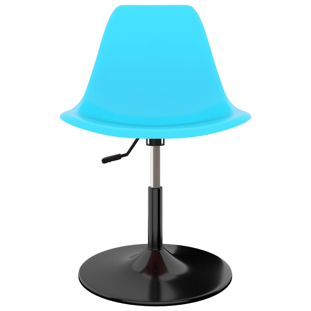 Swivel dining chairs 2 pcs. Blue PP