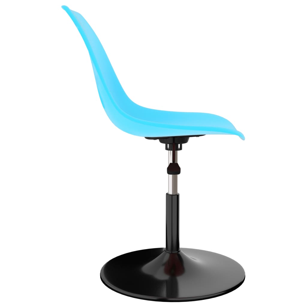 Swivel dining chairs 2 pcs. Blue PP
