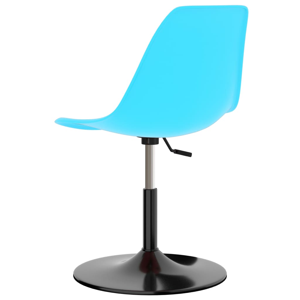 Swivel dining chairs 2 pcs. Blue PP