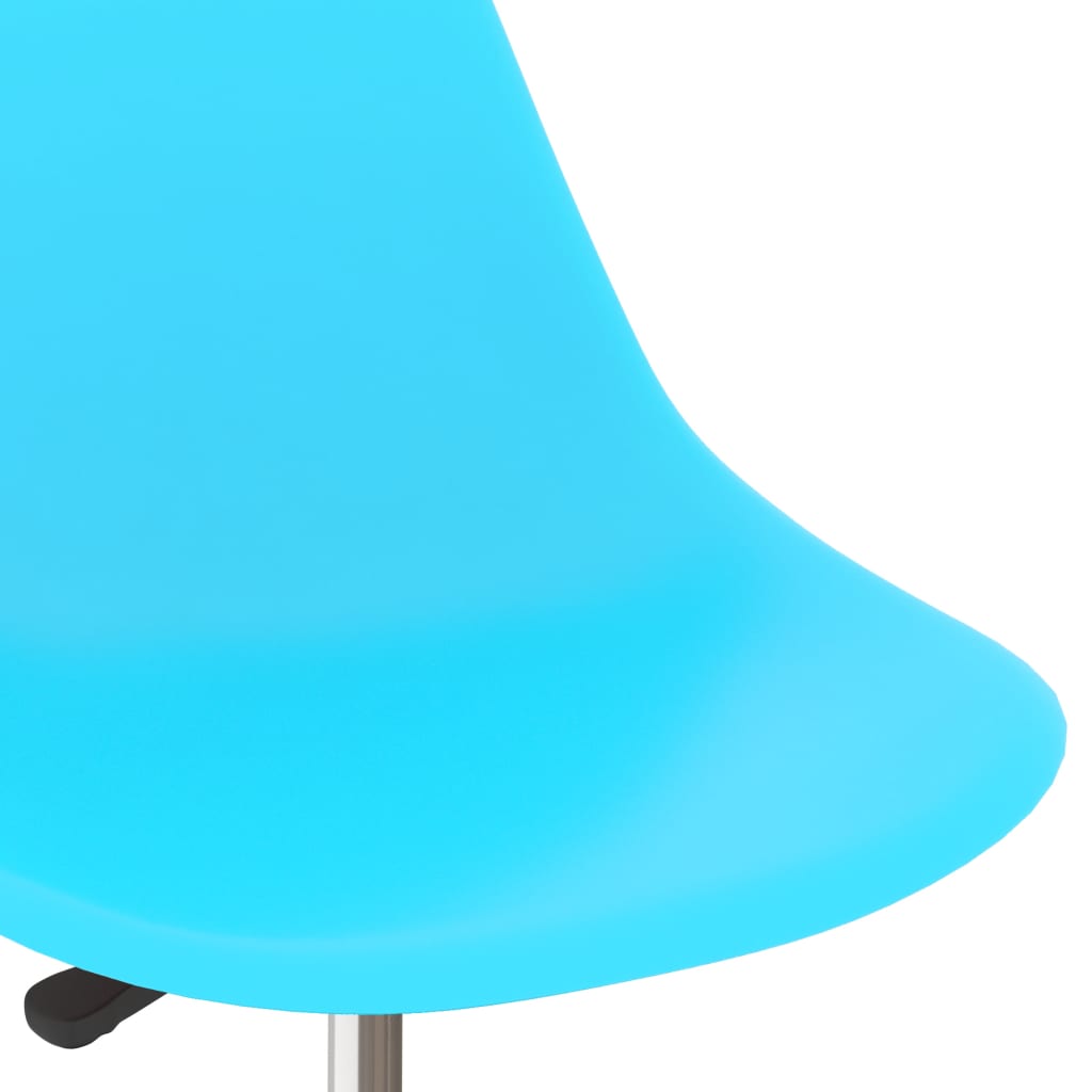 Swivel dining chairs 2 pcs. Blue PP