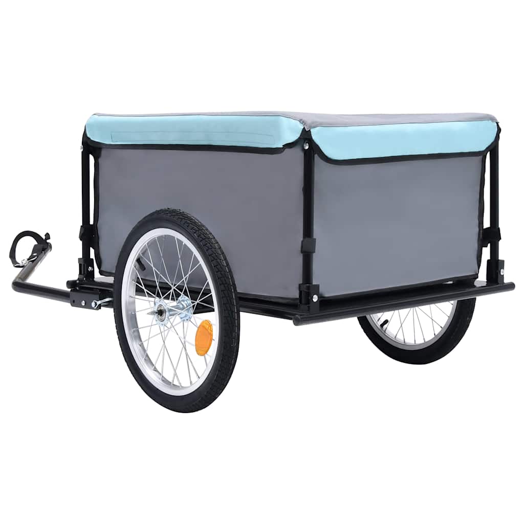 Bicycle Trailer Black and Blue 65 kg