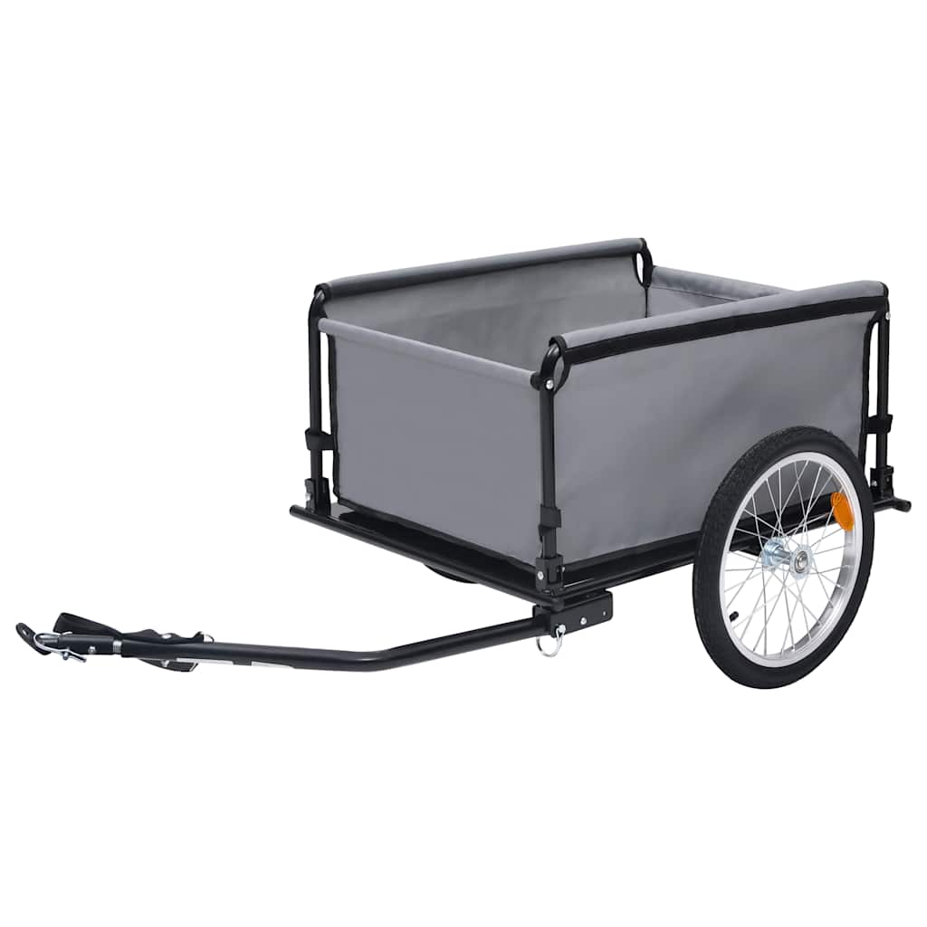 Bicycle trailer grey and orange 65 kg