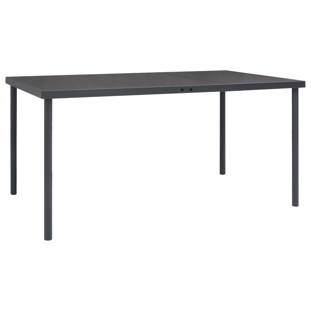 Outdoor dining table anthracite 150x90x74 cm steel