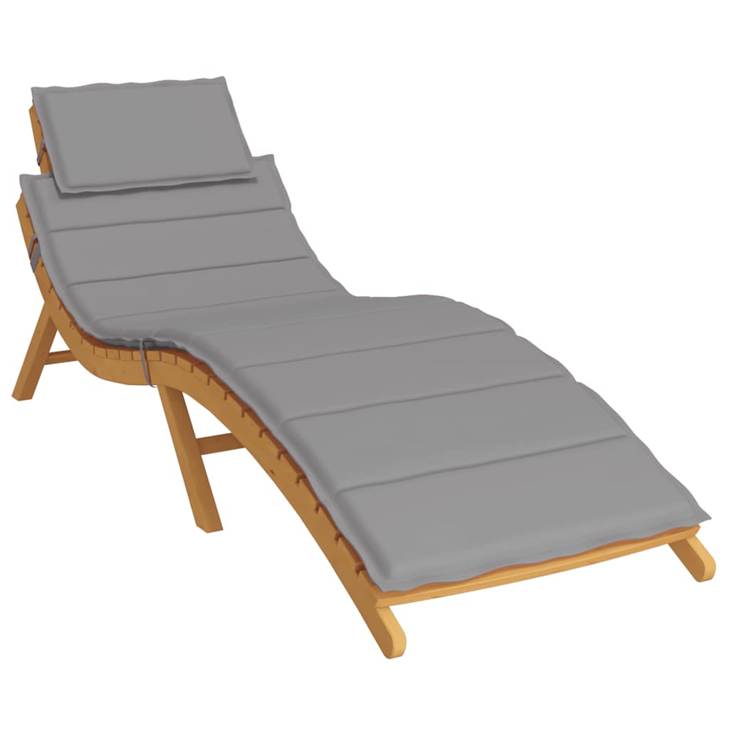 Sonnenliegen-Auflage Grau 186x58x4 cm Oxford-Gewebe