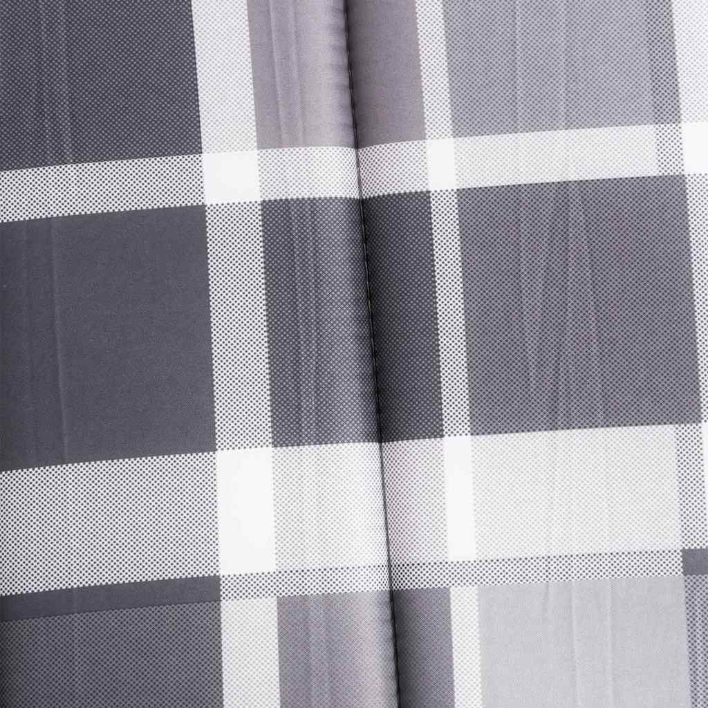 Sonnenliegen-Auflage Grau Karomuster 186x58x4 cm Oxford-Gewebe