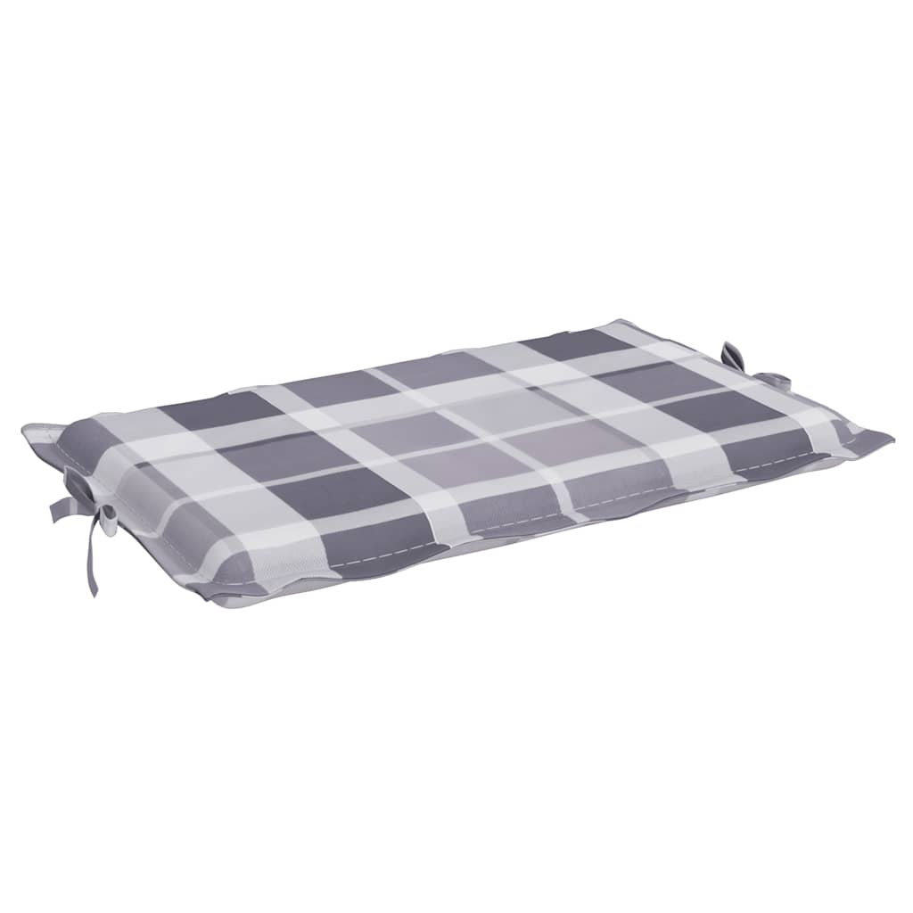 Sonnenliegen-Auflage Grau Karomuster 186x58x4 cm Oxford-Gewebe