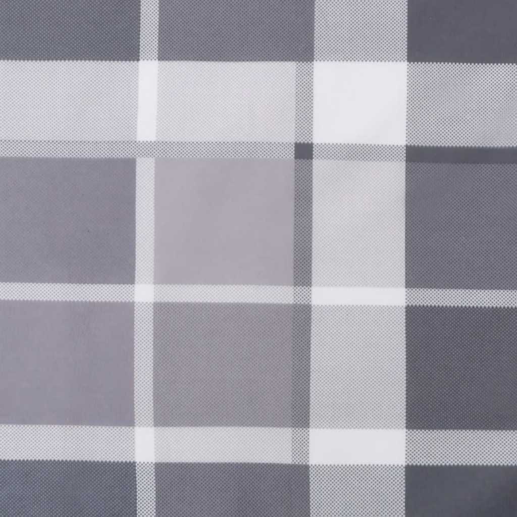 Sonnenliegen-Auflage Grau Karomuster 186x58x4 cm Oxford-Gewebe