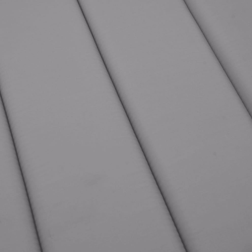 Coussin de bain de soleil gris 200x60x3 cm tissu Oxford