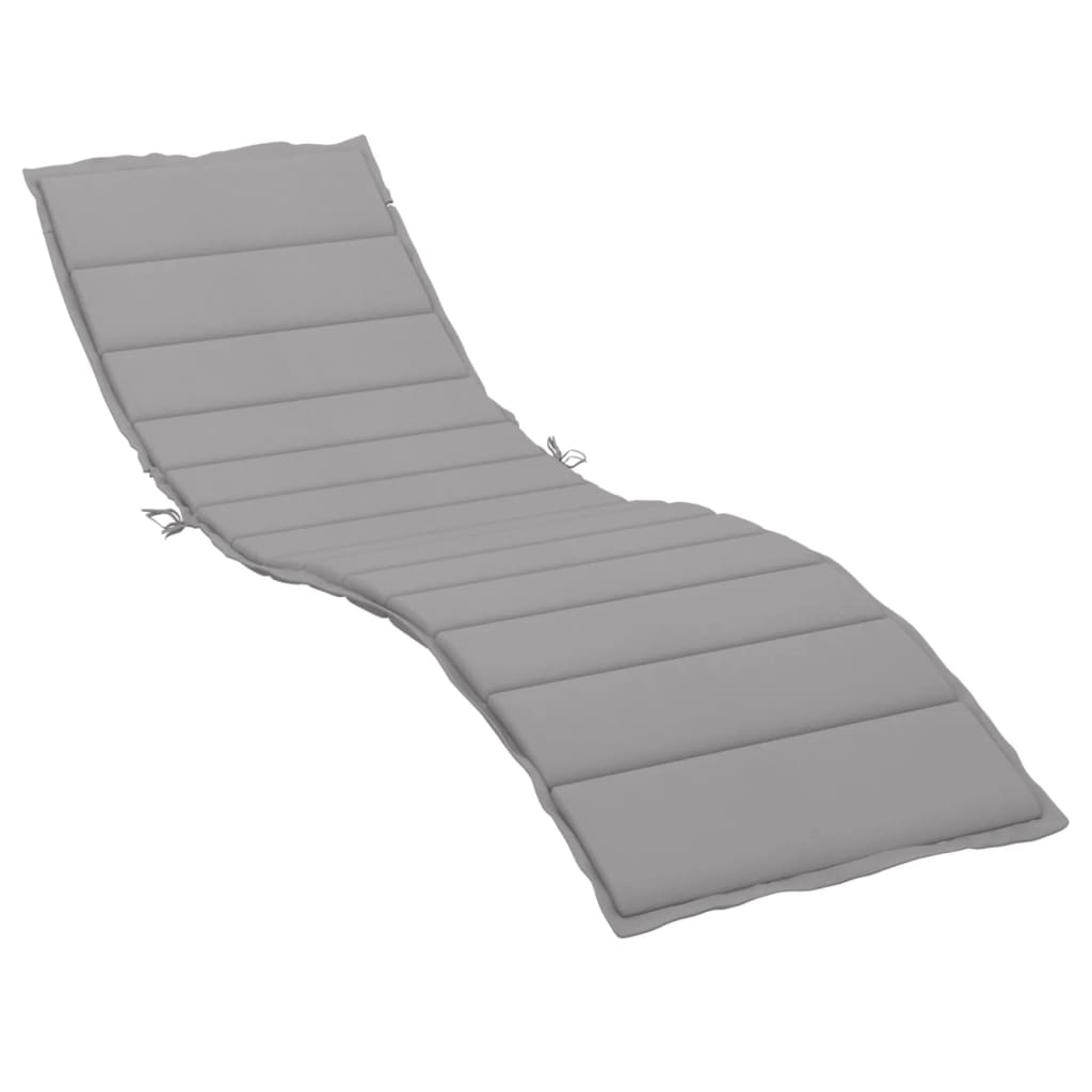 Coussin de bain de soleil gris 200x70x3 cm tissu Oxford