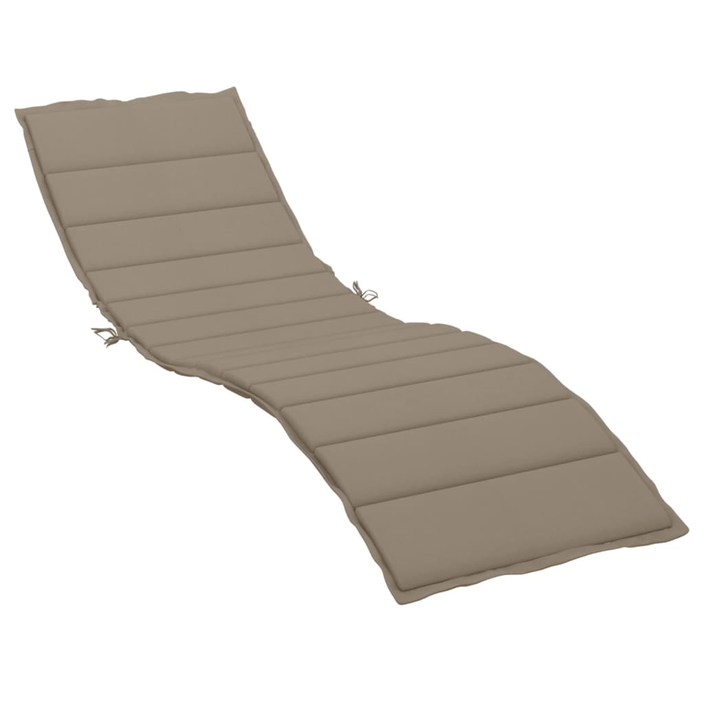 Coussin de bain de soleil taupe 200x70x3 cm tissu Oxford