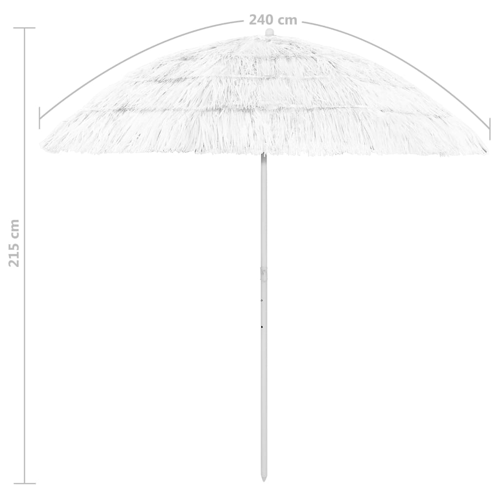 Sonnenschirm Hawaii Weiß 240 cm