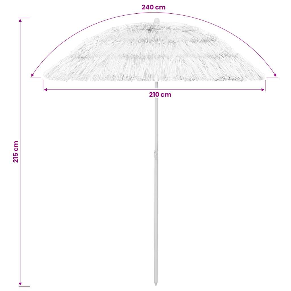 Sonnenschirm Hawaii Weiß 240 cm