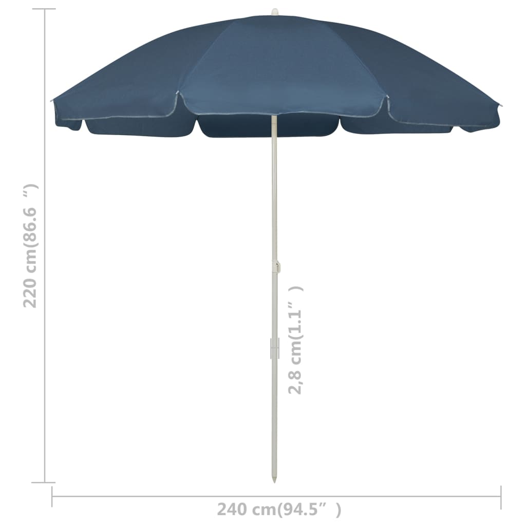 Strandschirm Blau 240 cm