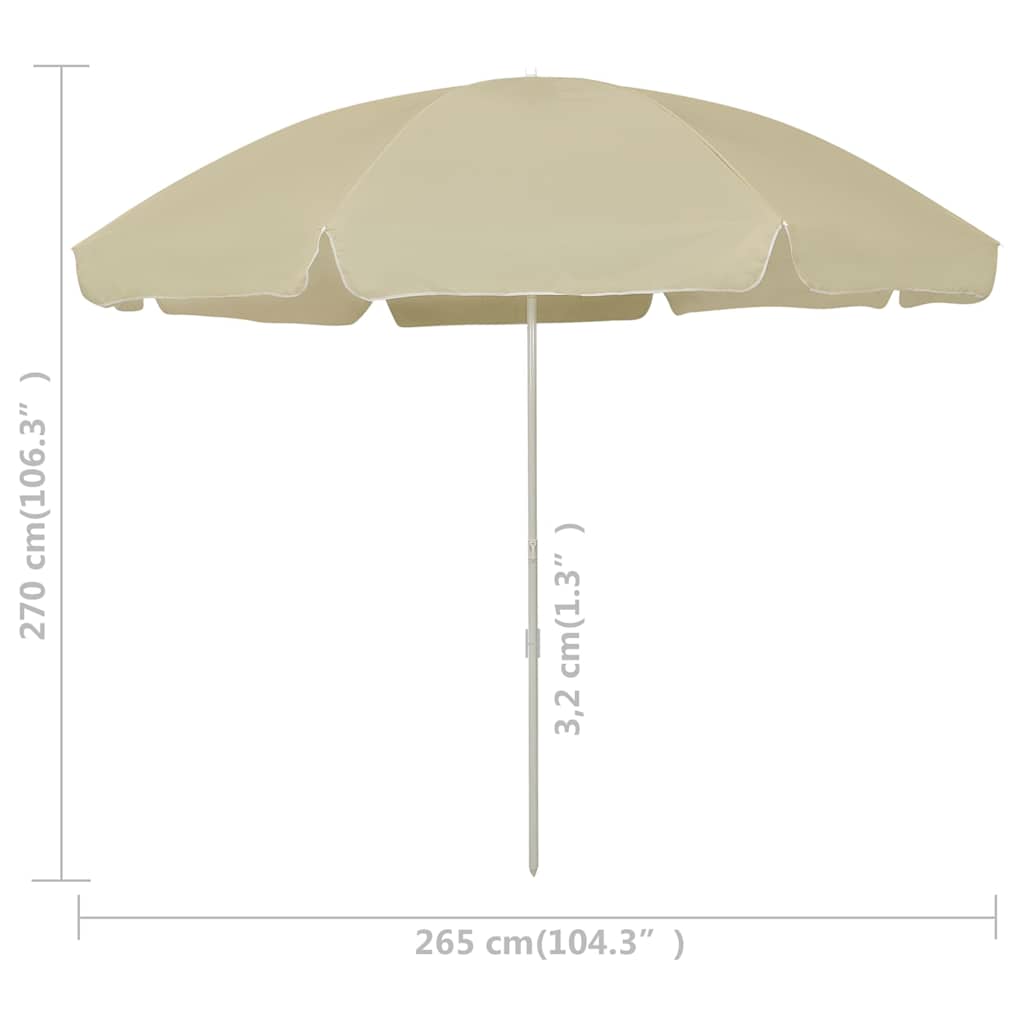 Strandschirm Sandgelb 300 cm