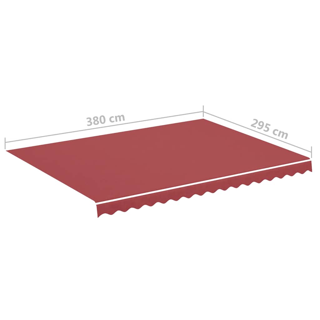 Ersatzstoff für Markise Burgunderrot 400x300 cm Polyester