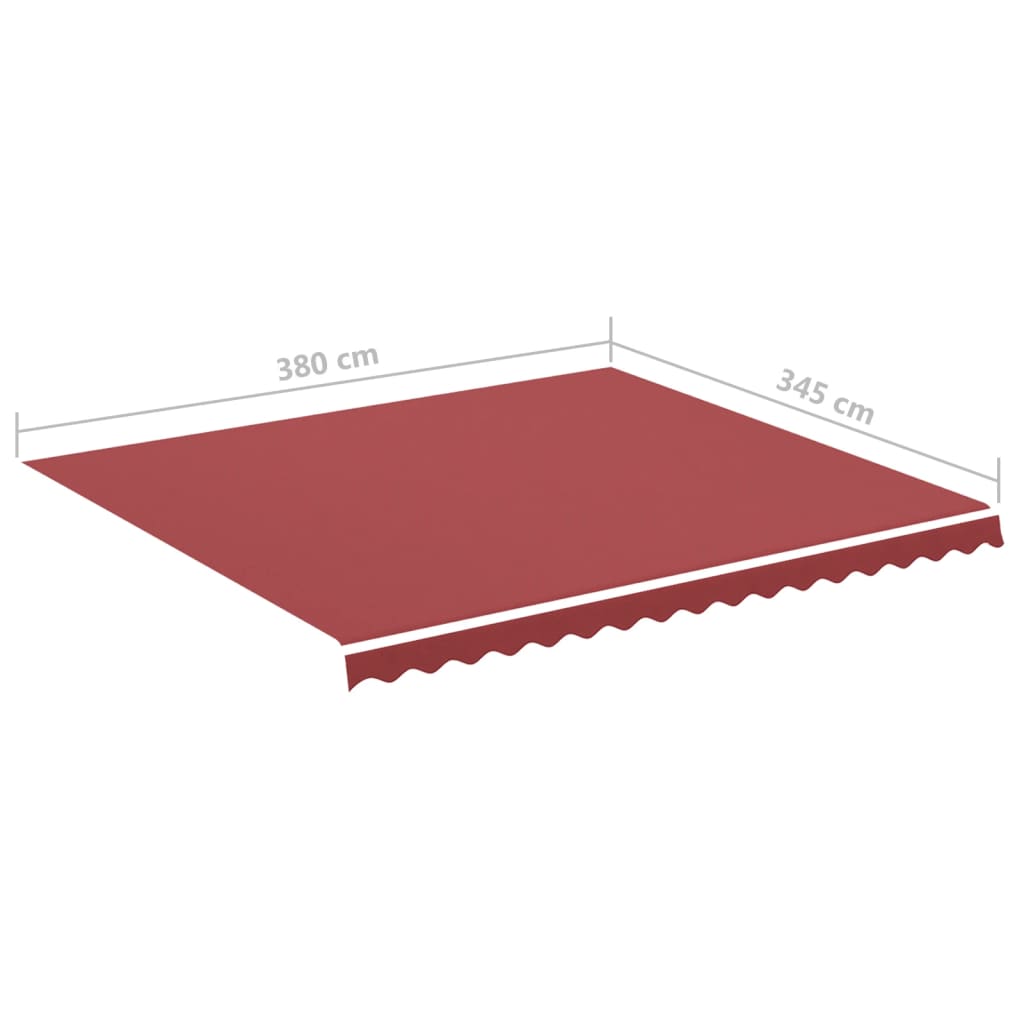 Ersatzstoff für Markise Burgunderrot 400x350 cm Polyester