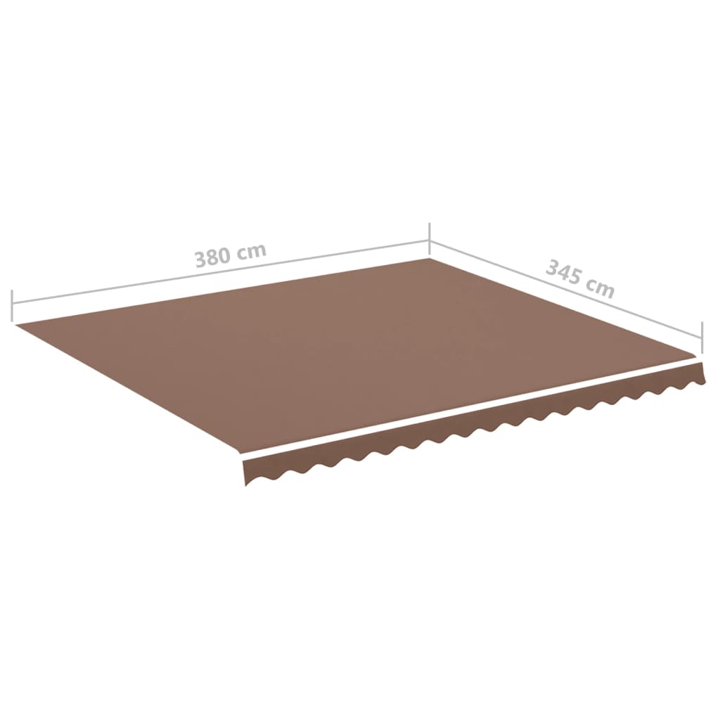 Ersatzstoff für Markise Braun 400x350 cm Polyester