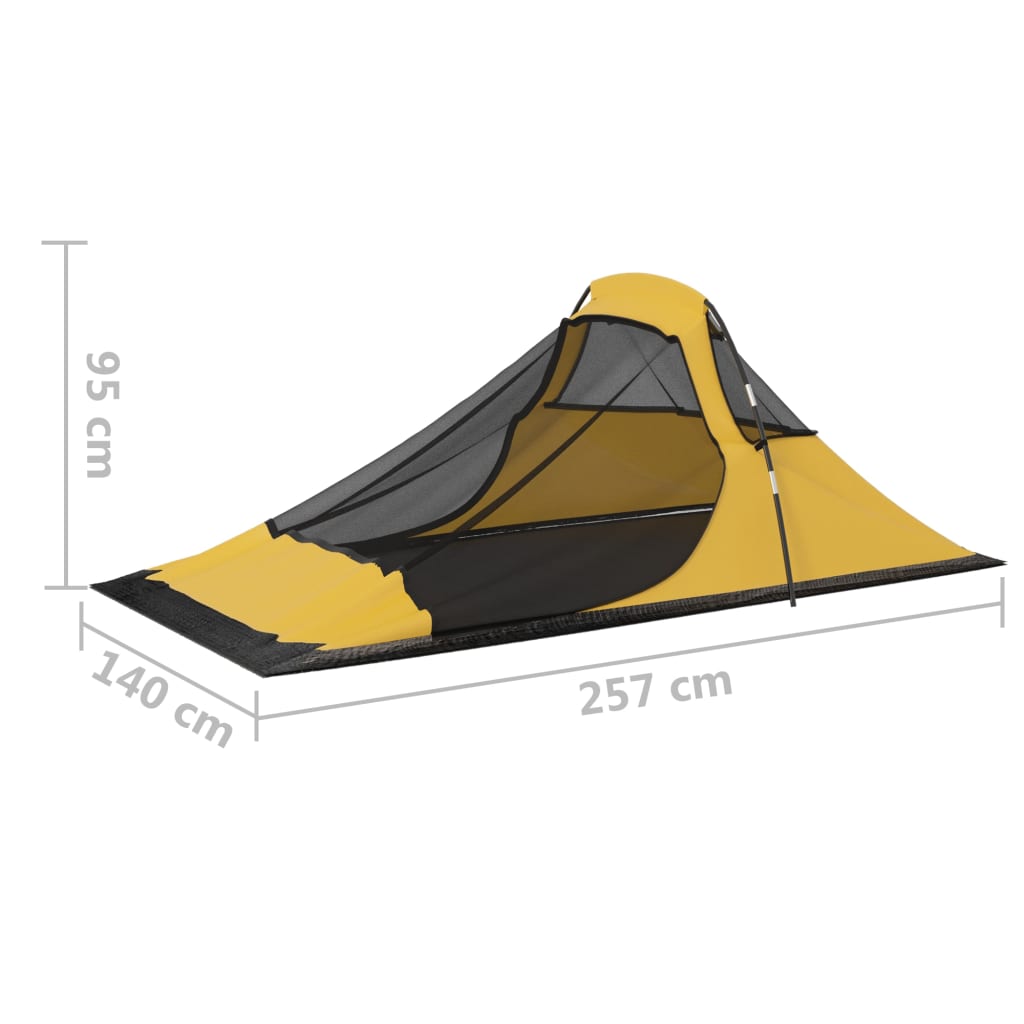 Campingzelt 317x240x100 cm Gelb