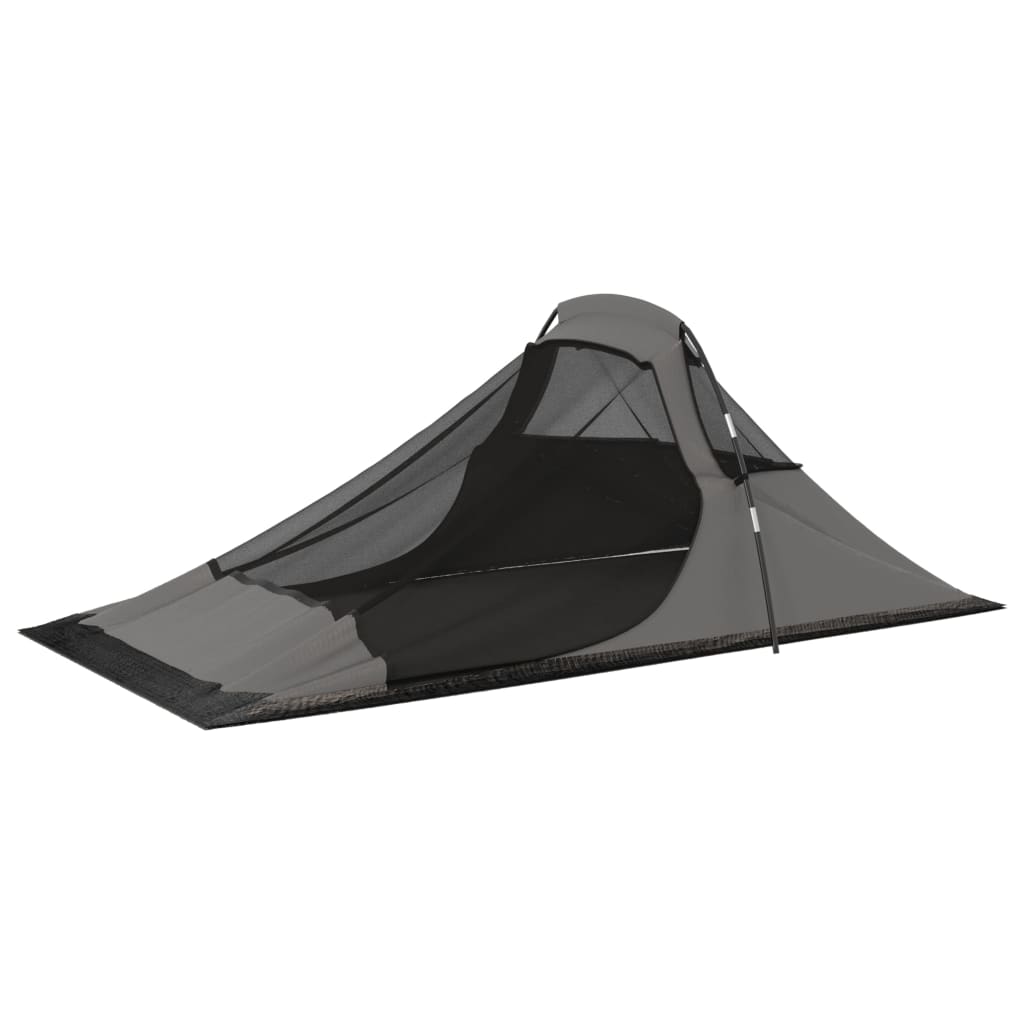 Campingzelt 317x240x100 cm Orange und Grau