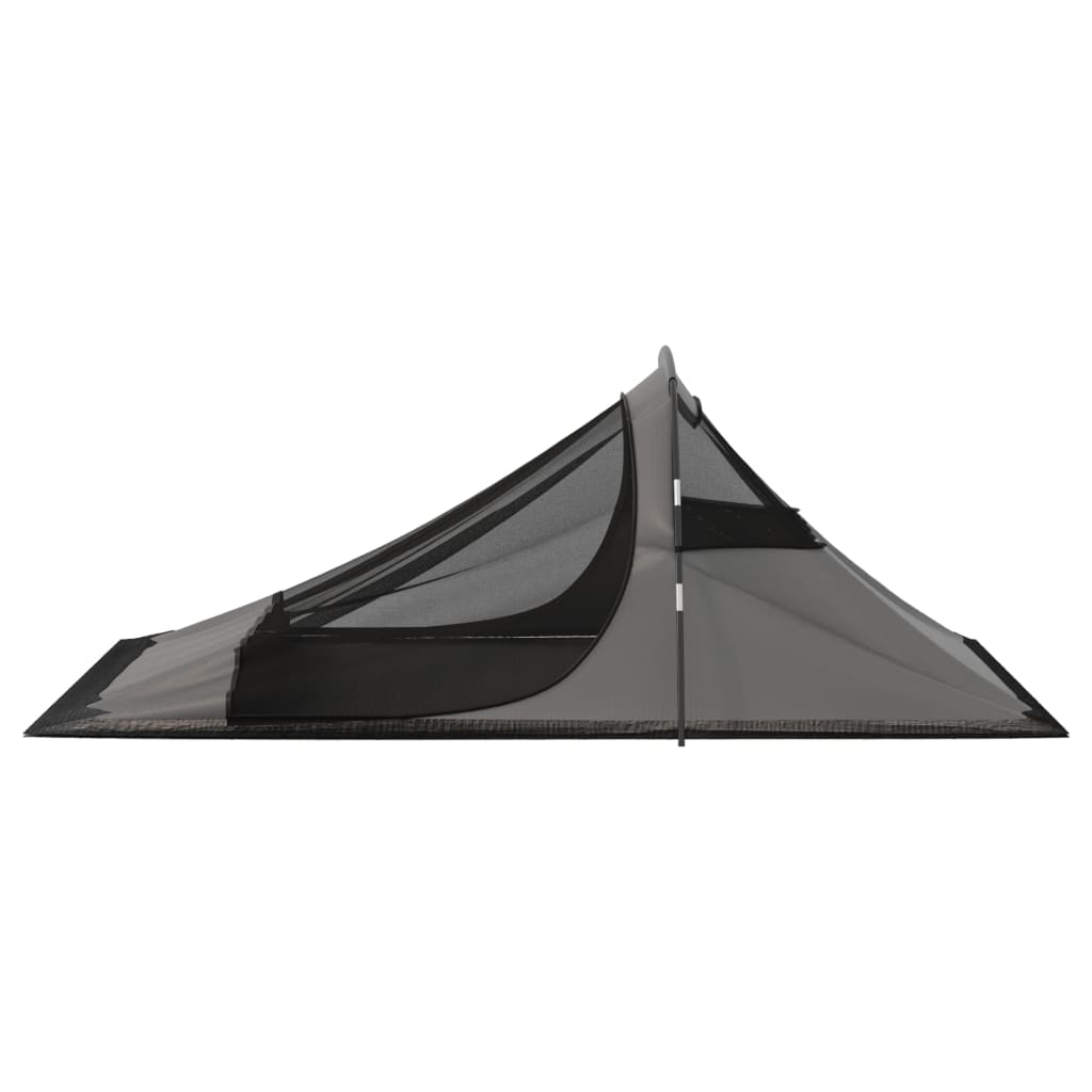 Campingzelt 317x240x100 cm Orange und Grau