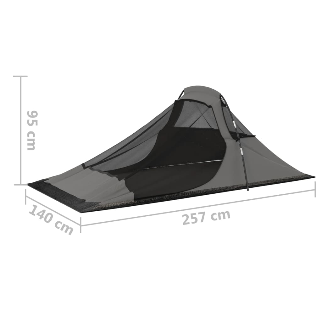 Campingzelt 317x240x100 cm Orange und Grau