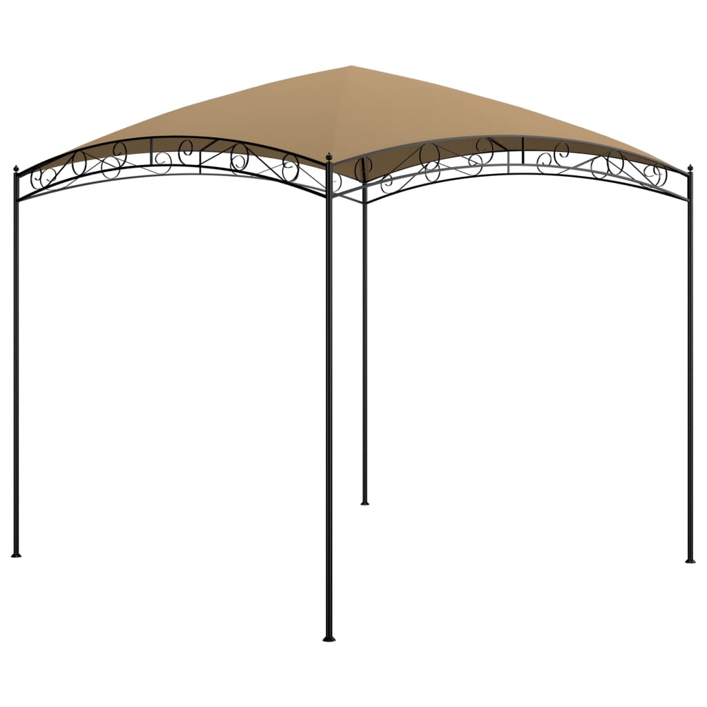 Gazebo 3x3x2.65 m taupe 180 g/m²