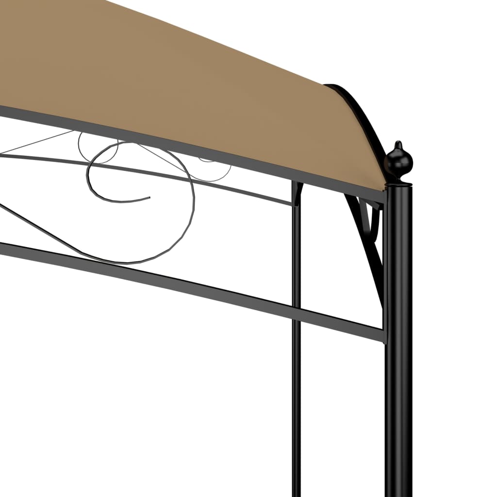 Gazebo 3x3x2.65 m taupe 180 g/m²