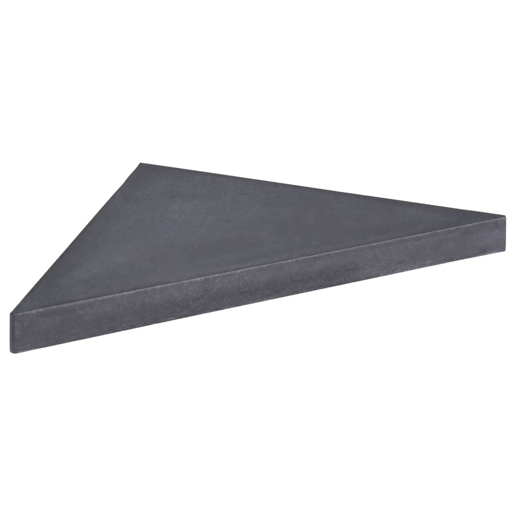 Sonnenschirm-Gewichtsplatte Schwarz Granit Quadratisch 15 kg