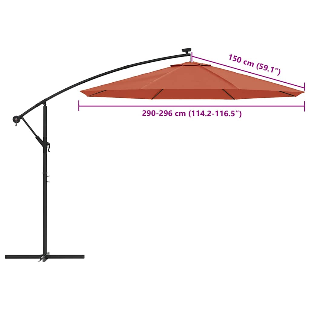 Ersatzbezug für Sonnenschirm Terrakotta 300 cm