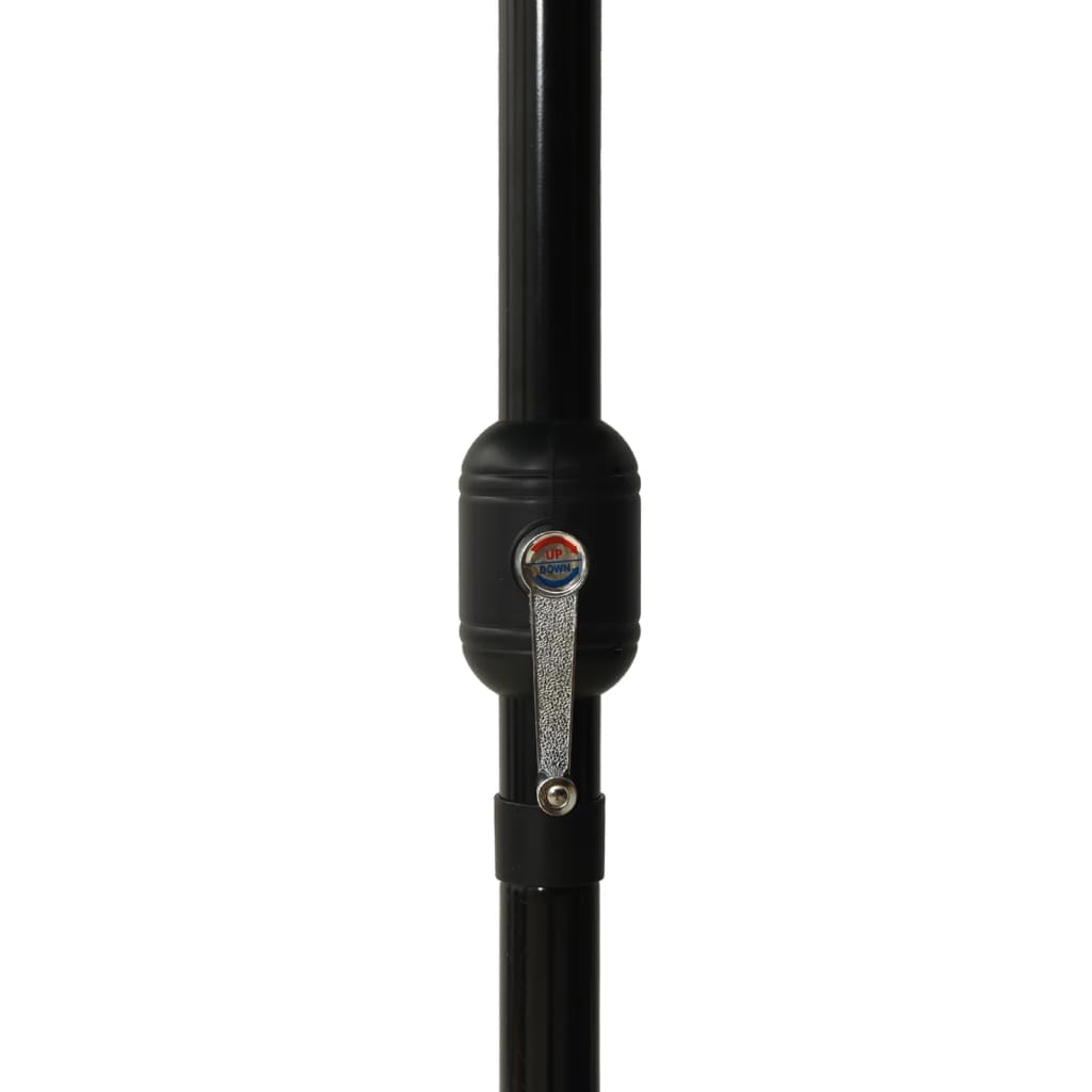 Parasol with aluminum pole 3-layer black 2.5x2.5 m