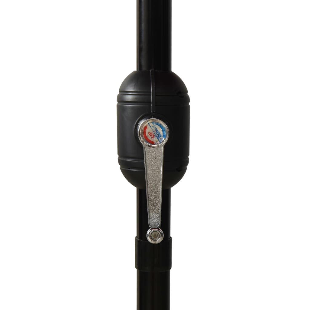 Parasol with aluminum pole 3-layer anthracite 3 m