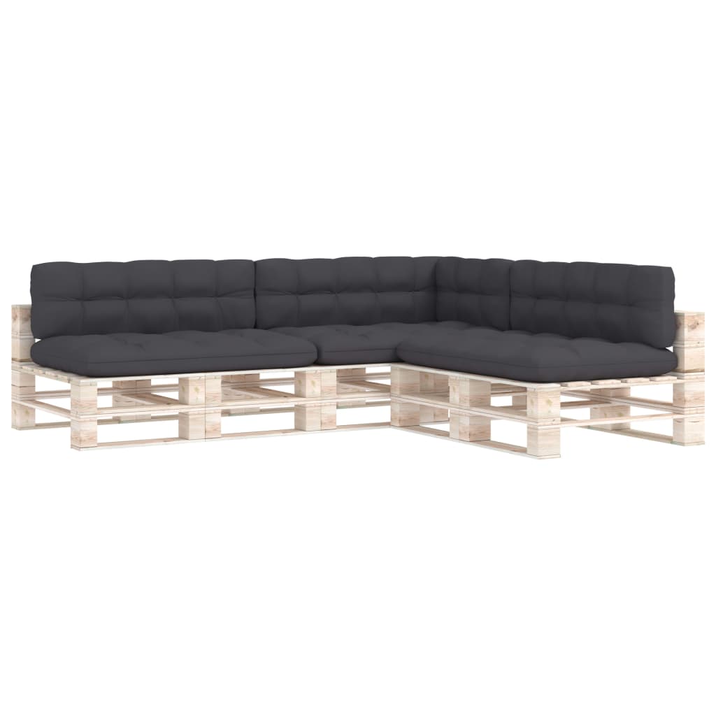 Coussins de canapé palette, 7 pièces, anthracite