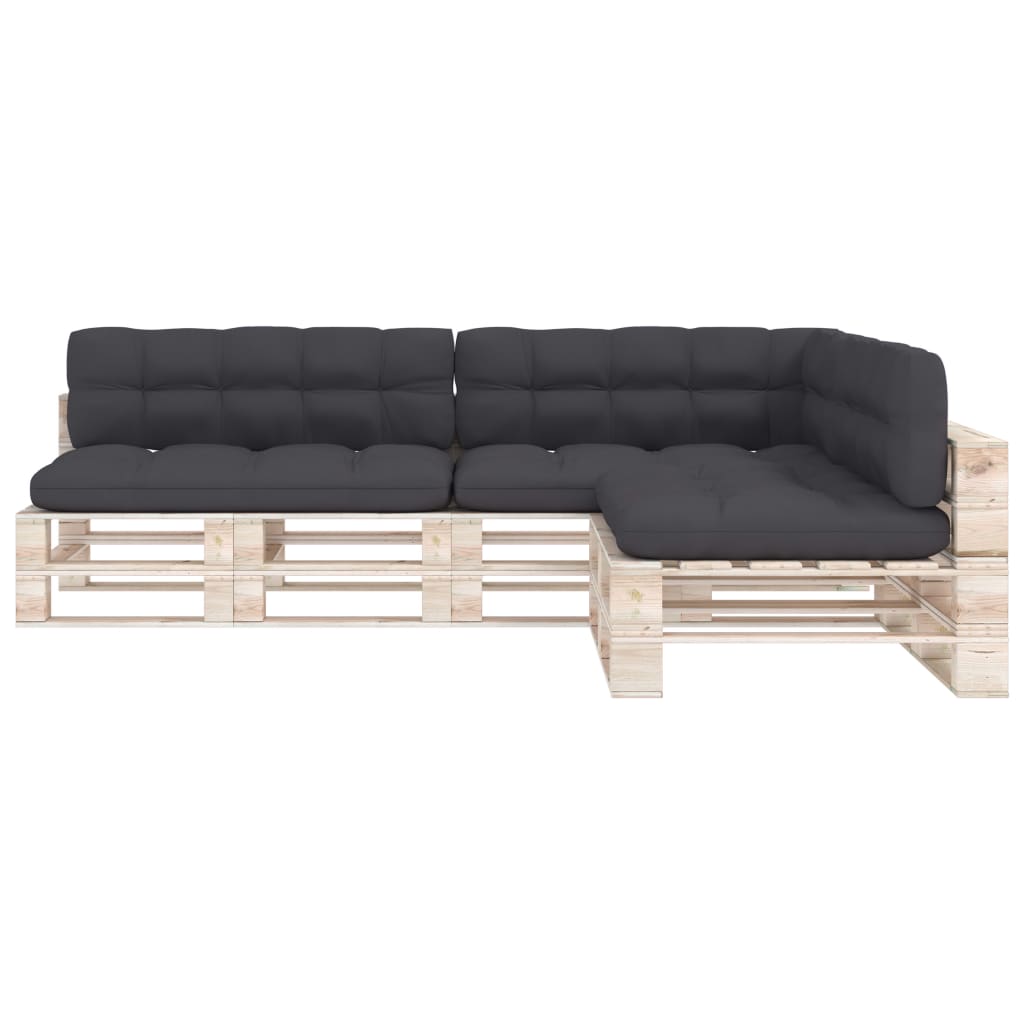 Coussins de canapé palette, 7 pièces, anthracite