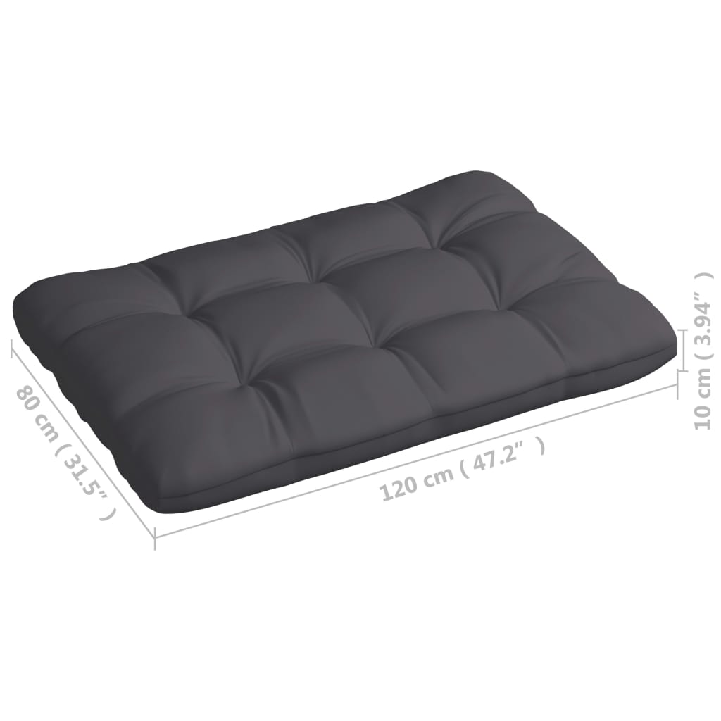 Coussins de canapé palette, 7 pièces, anthracite