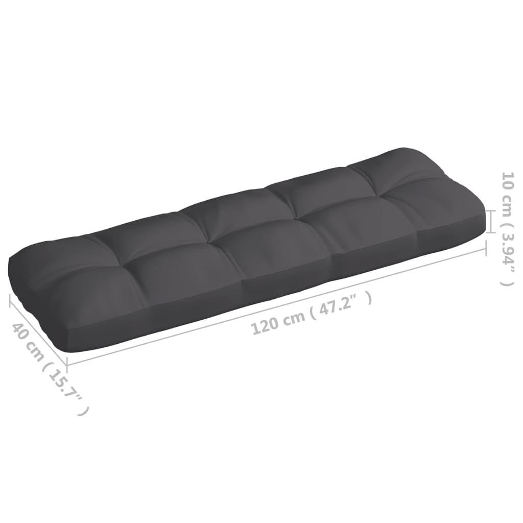 Coussins de canapé palette, 7 pièces, anthracite