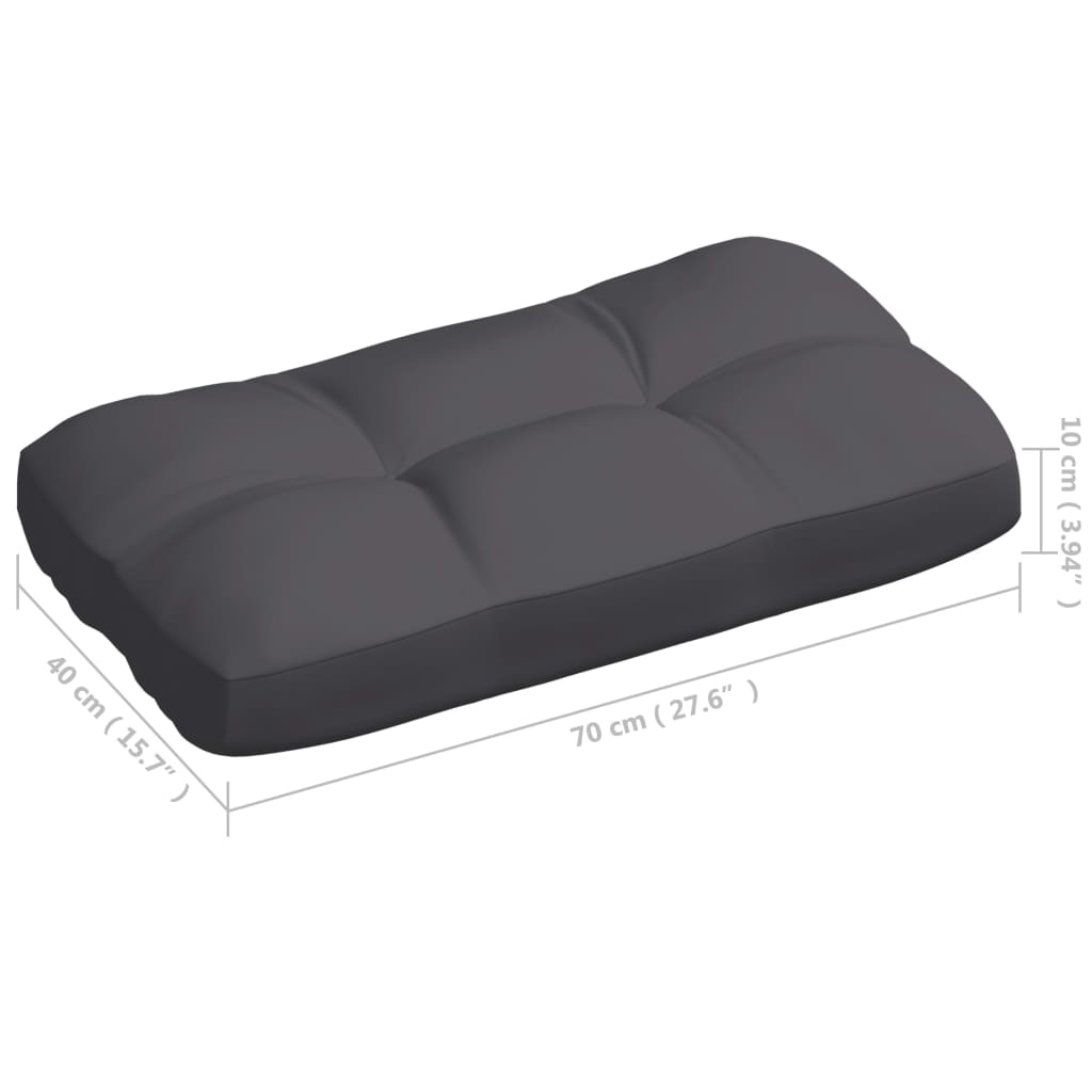 Coussins de canapé palette, 7 pièces, anthracite