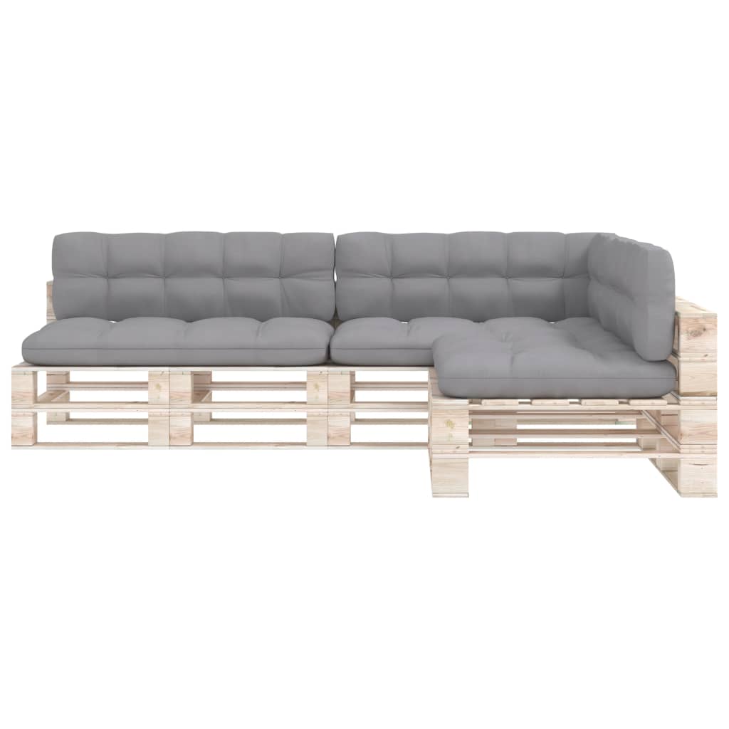 Coussins de canapé palette, 7 pièces, gris