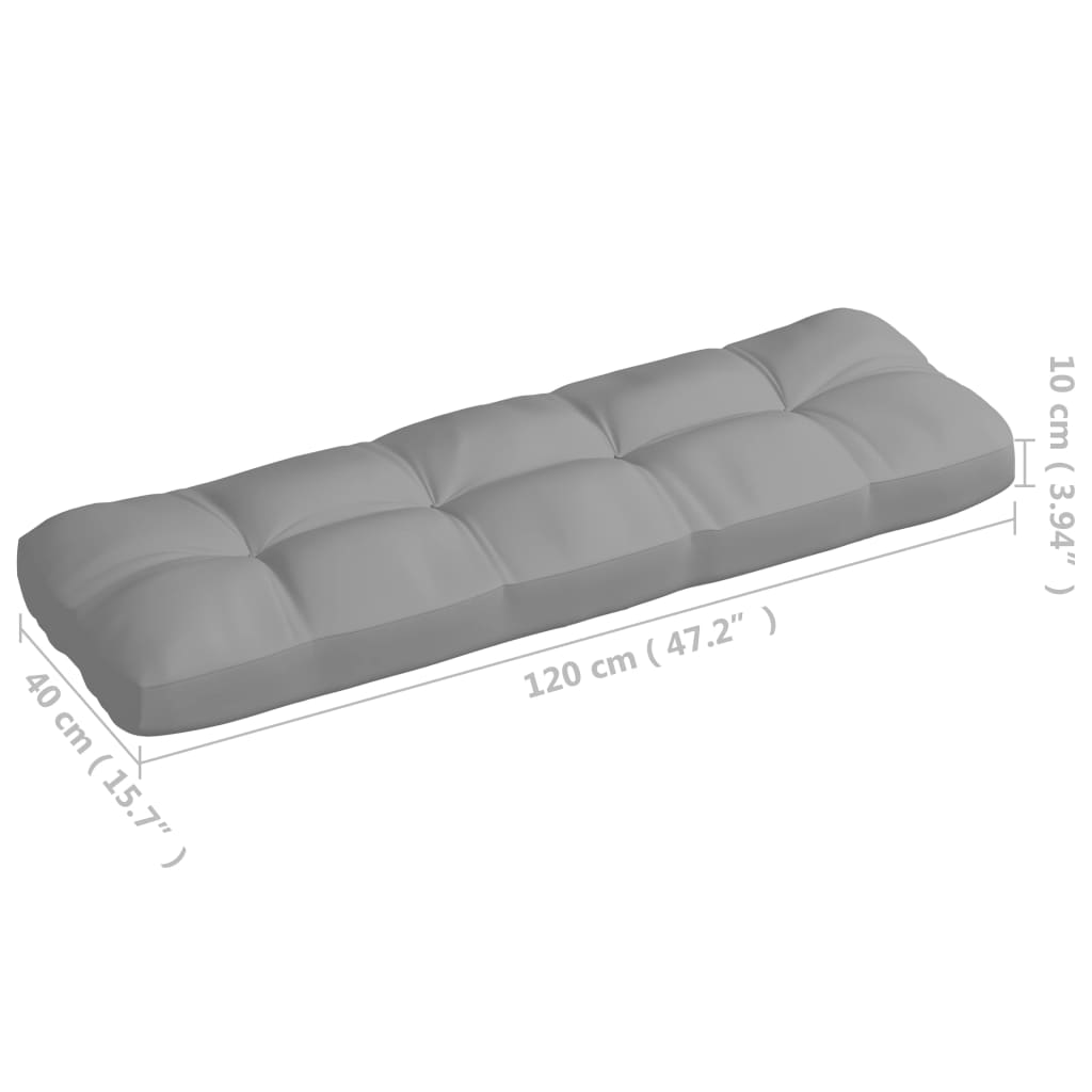 Coussins de canapé palette, 7 pièces, gris