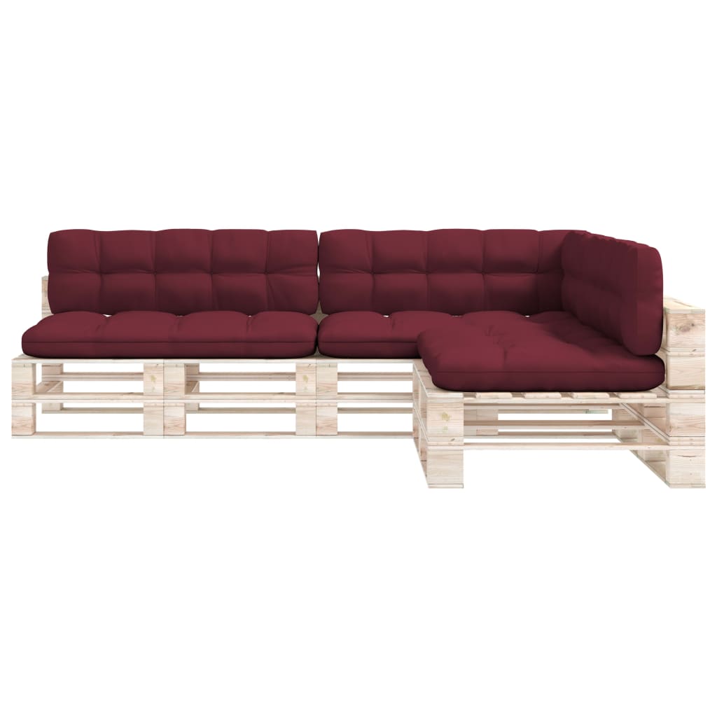 Palettensofa-Auflagen 7 Stk. Weinrot
