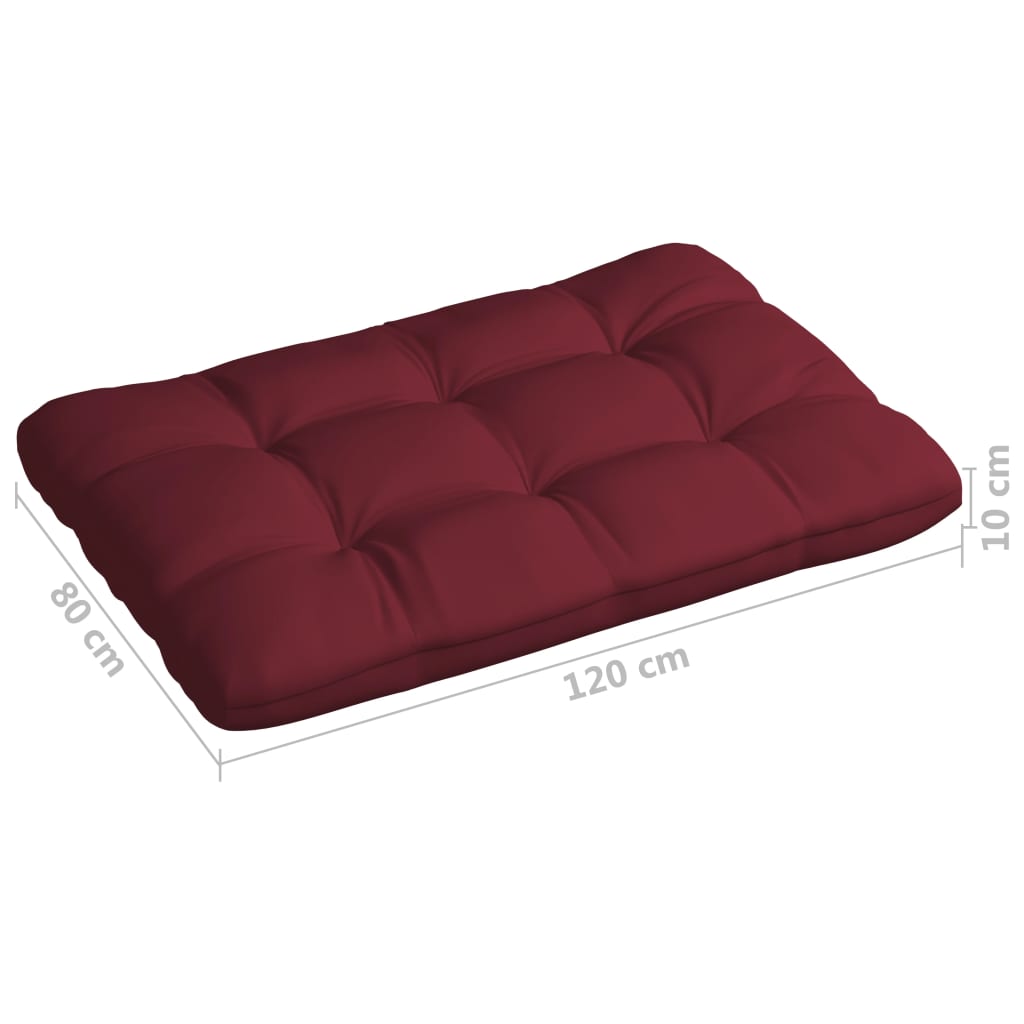 Palettensofa-Auflagen 7 Stk. Weinrot