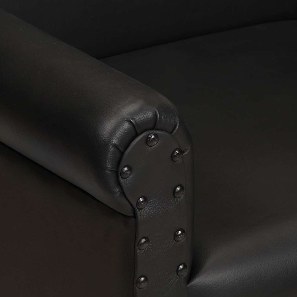 Sessel Schwarz Echtleder
