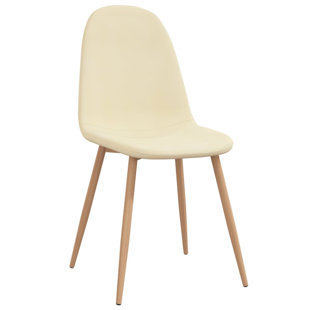 Esszimmerstühle 4 Stk. Creme Stoff