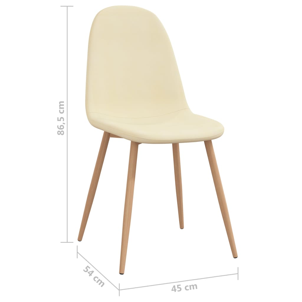 Esszimmerstühle 4 Stk. Creme Stoff
