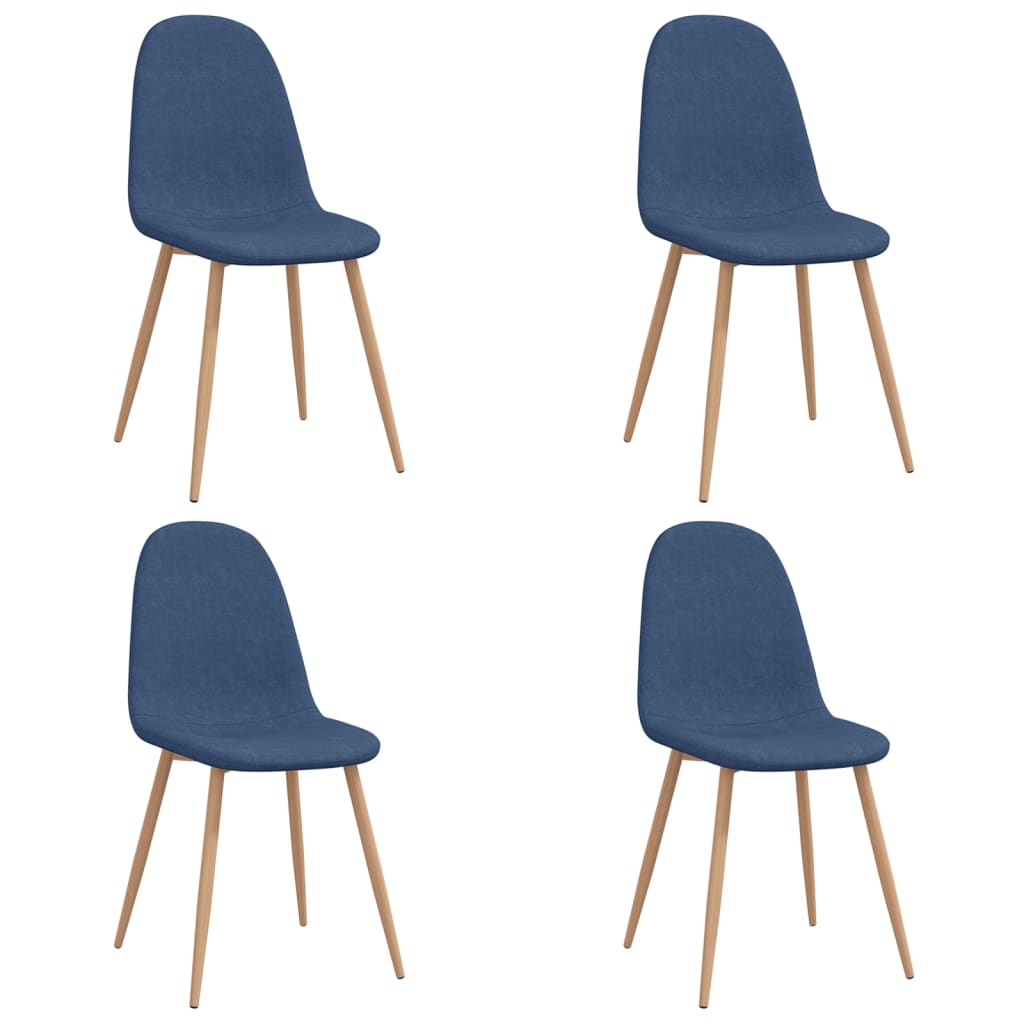 Esszimmerstühle 4 Stk. Blau Stoff