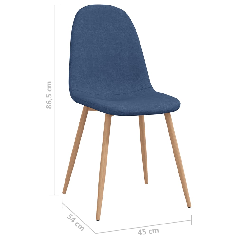 Esszimmerstühle 4 Stk. Blau Stoff
