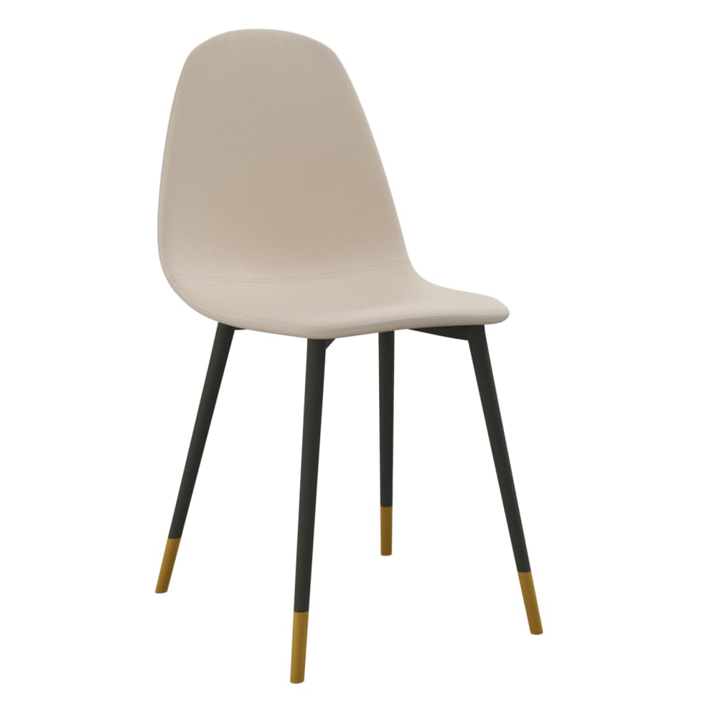Esszimmerstühle 4 Stk. Creme Stoff
