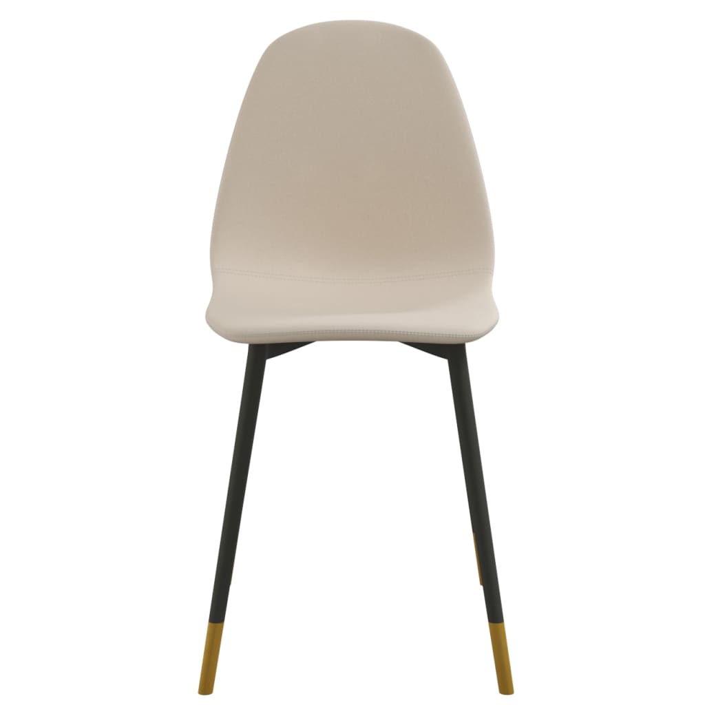 Esszimmerstühle 4 Stk. Creme Stoff